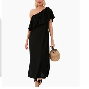Pomander Place Black One Shoulder Dress